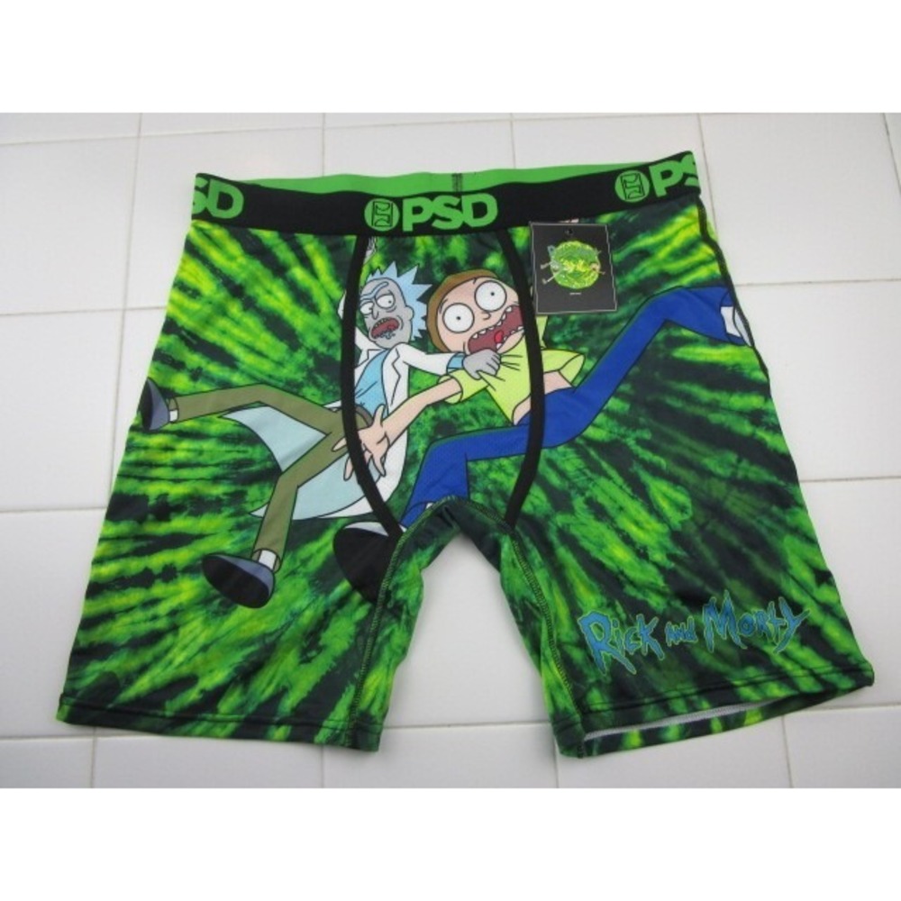 PSD Rick & Morty Dark Dye Green Men's Size XL Underwear Boxer Briefs